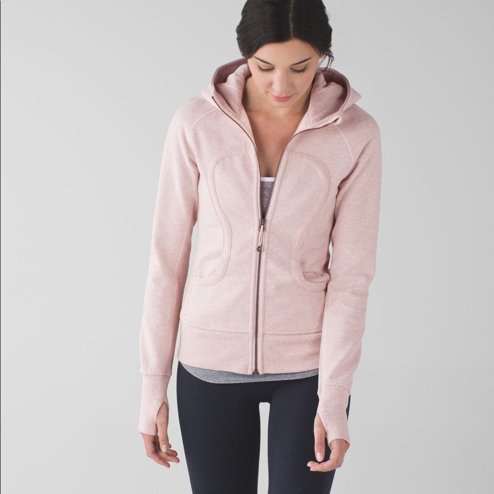 Lululemon Light Pink Heathered Scuba Hoodie